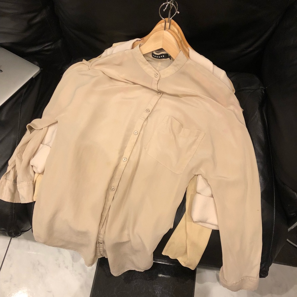 Trouve Oversized 100% Silk Blouse